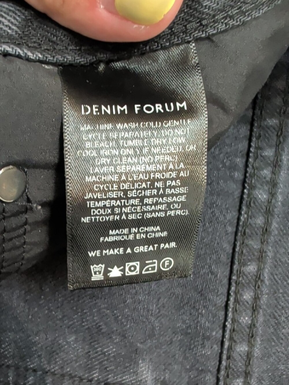 NWOT Denim Forum Aritzia The '90s Ricci Denim Skirt Black 26 Brand - Picture 5 of 14